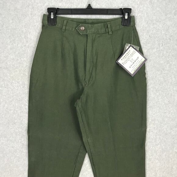 NEW Vintage Forenza Stirrup Pants Womens 8 Petite‎ Green Pleated Equestrian Mom - Picture 2 of 11